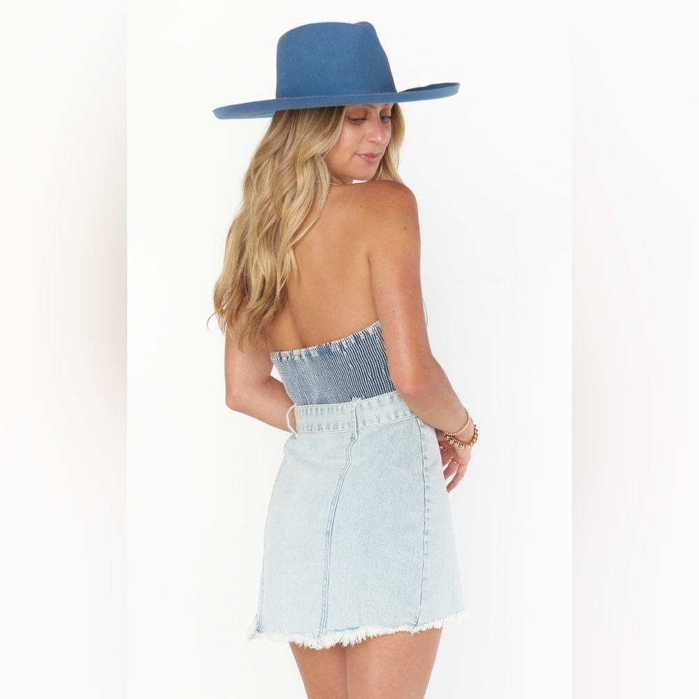 SHOW ME YOUR MUMU Duncan Halter Dress In Blue Jay - Picture 7 of 9